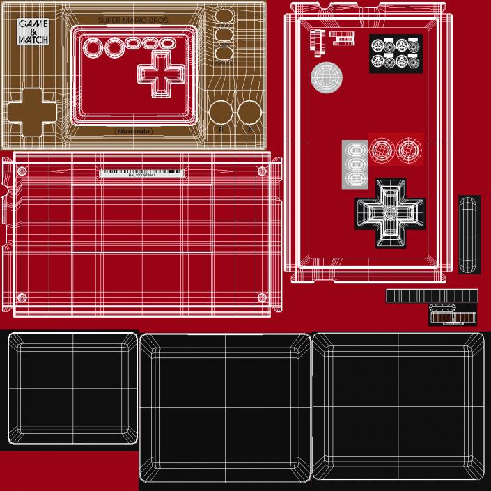 3D Nintendo Game and Watch Console Super Mario Bros model