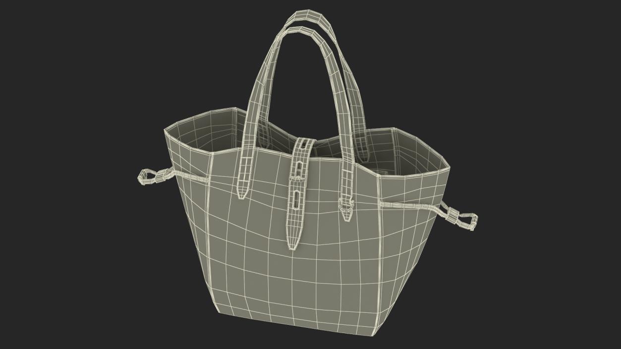 Leather Tote Bag Brown 3D