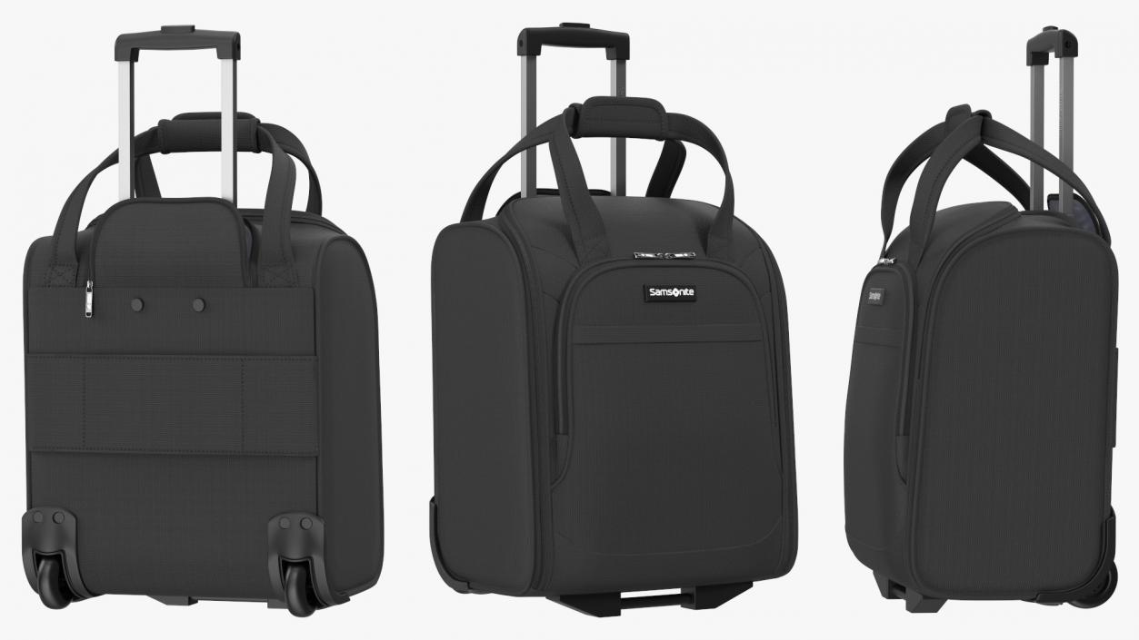 3D Softshell Rolling Luggage Samsonite Black