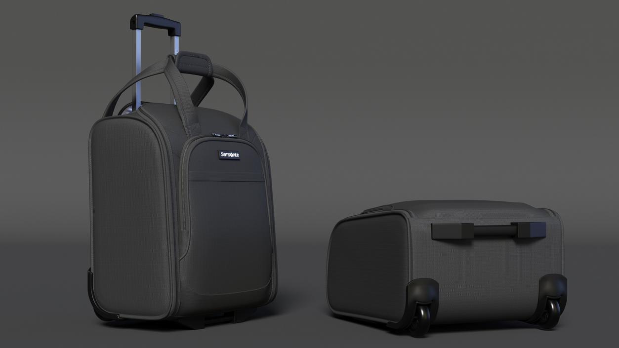 3D Softshell Rolling Luggage Samsonite Black