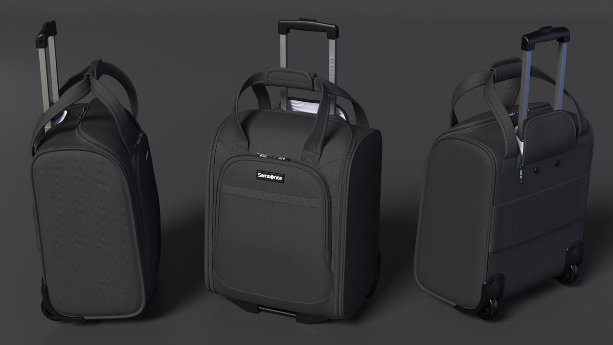 3D Softshell Rolling Luggage Samsonite Black