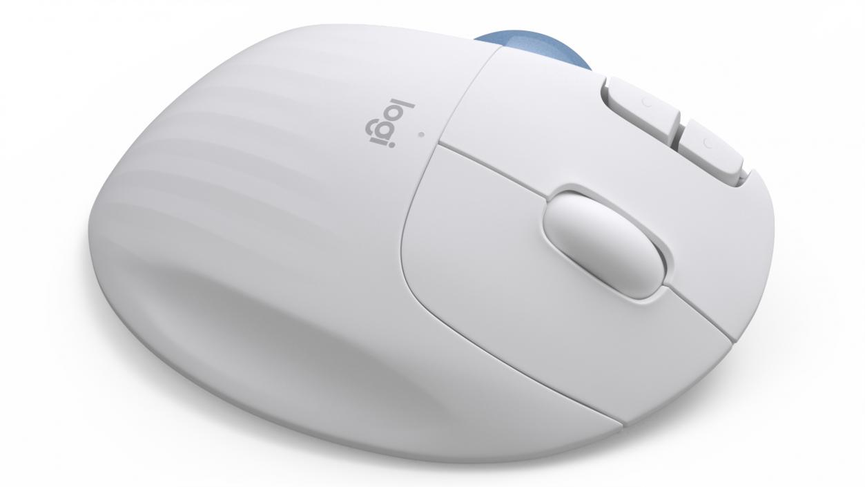 Logitech Ergo M575 Wireless Trackball Mouse White 3D model