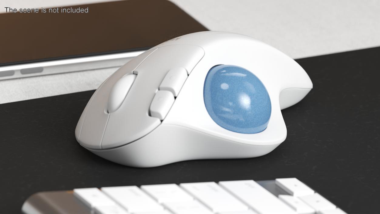 Logitech Ergo M575 Wireless Trackball Mouse White 3D model