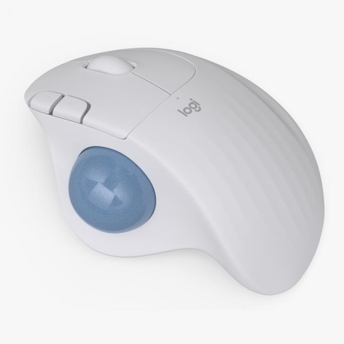 Logitech Ergo M575 Wireless Trackball Mouse White 3D model