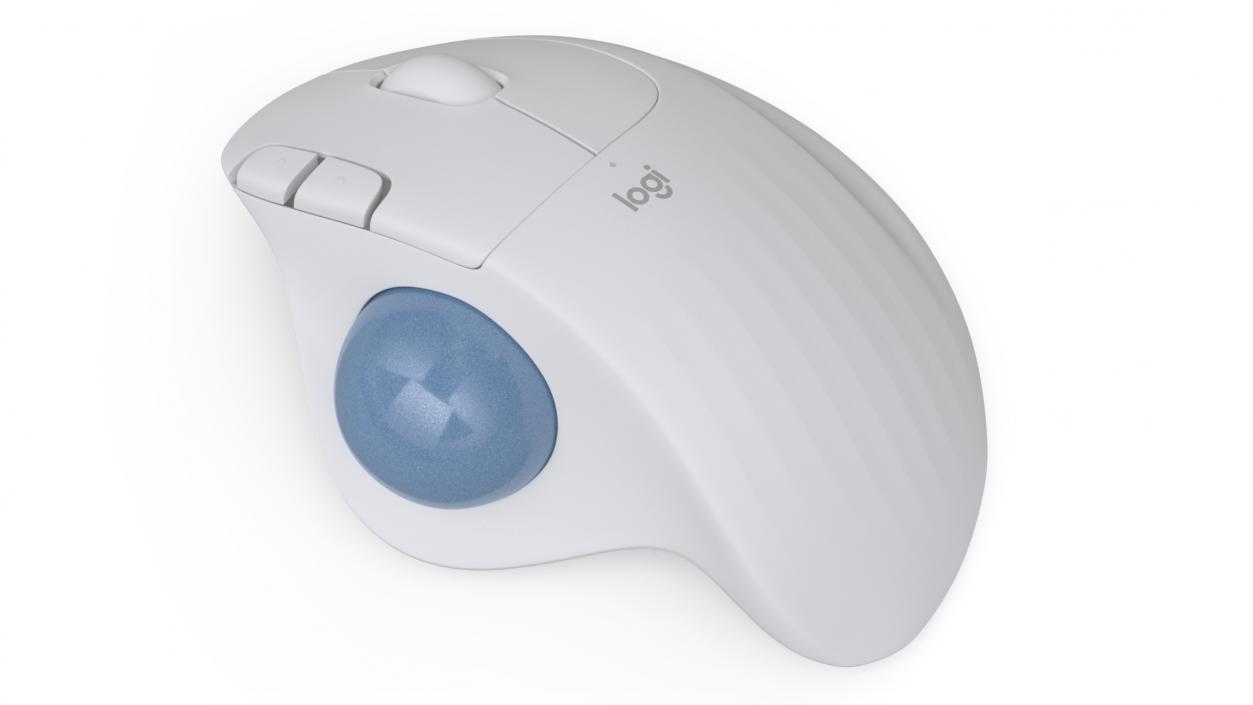 Logitech Ergo M575 Wireless Trackball Mouse White 3D model