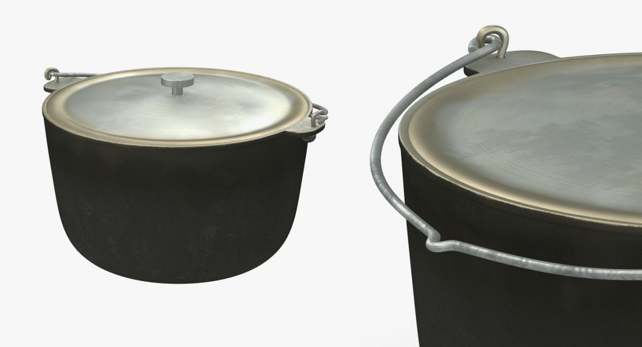 Camping Hanging Pot Used 3D model