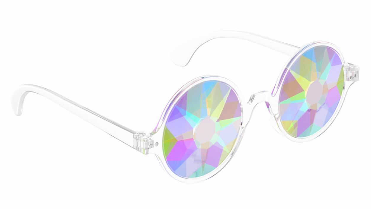 3D Kaleidoscope Crystal Glasses model