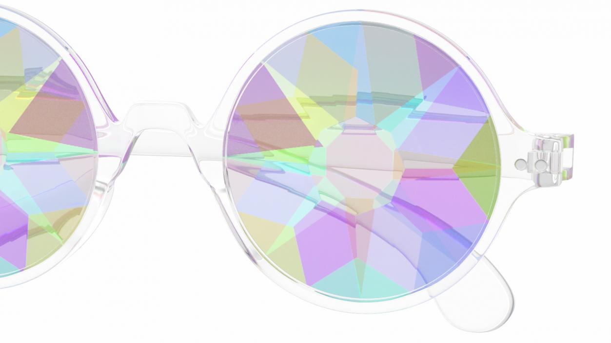 3D Kaleidoscope Crystal Glasses model