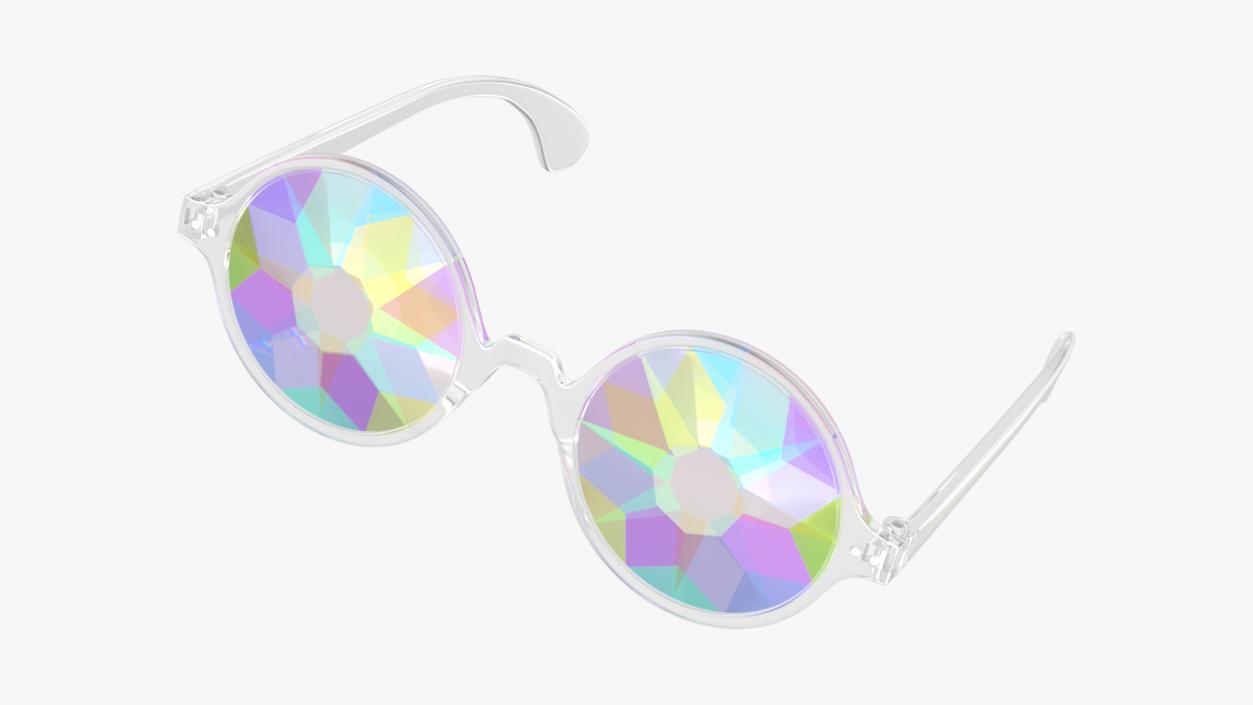 3D Kaleidoscope Crystal Glasses model