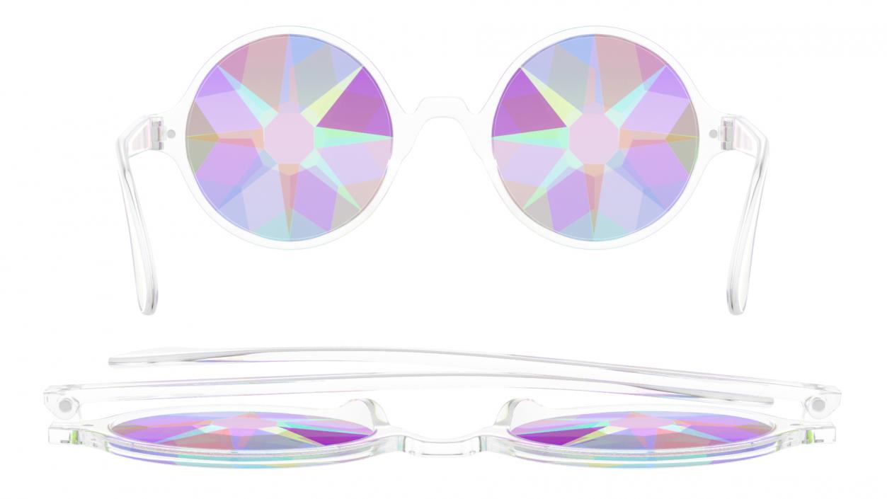 3D Kaleidoscope Crystal Glasses model