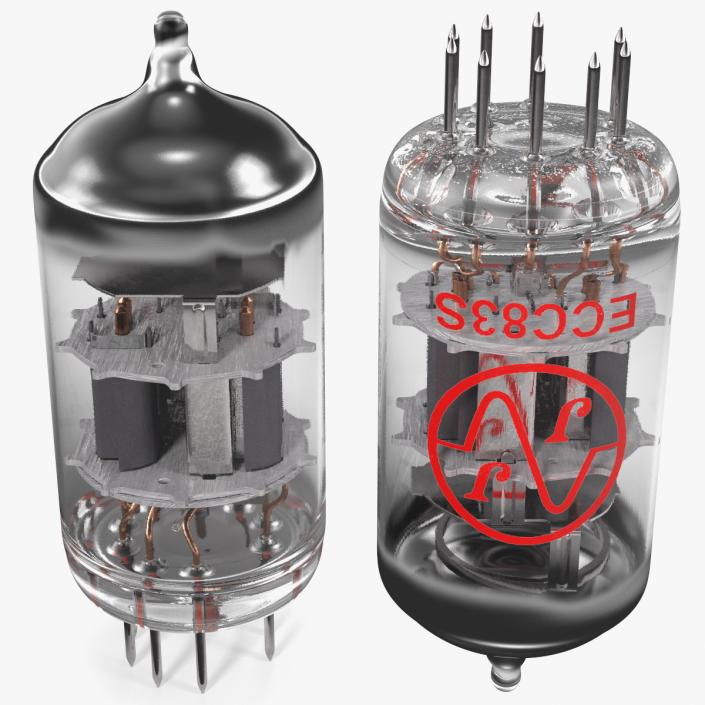 Vacuum Tube ECC83S 12AX7 3D model