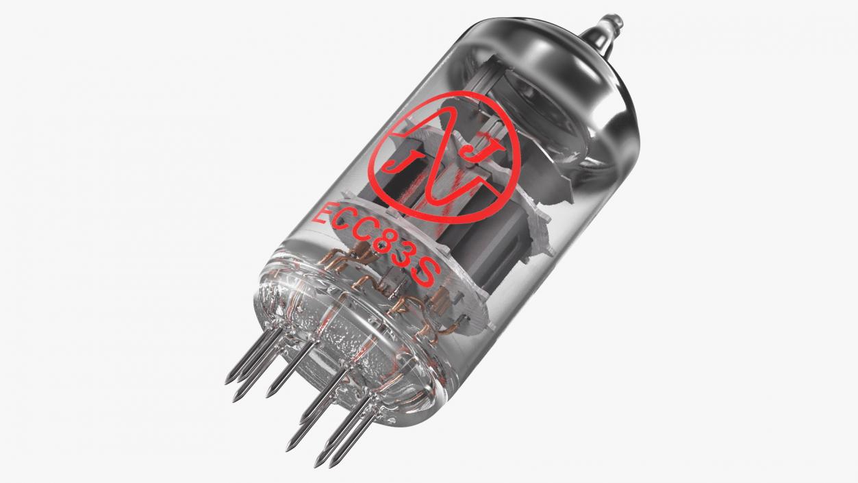 Vacuum Tube ECC83S 12AX7 3D model