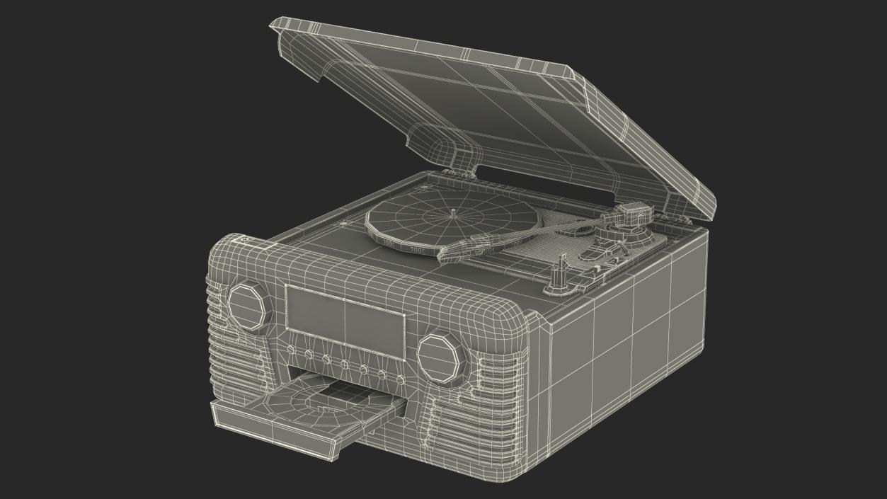 Retro Turntables Collection 3D