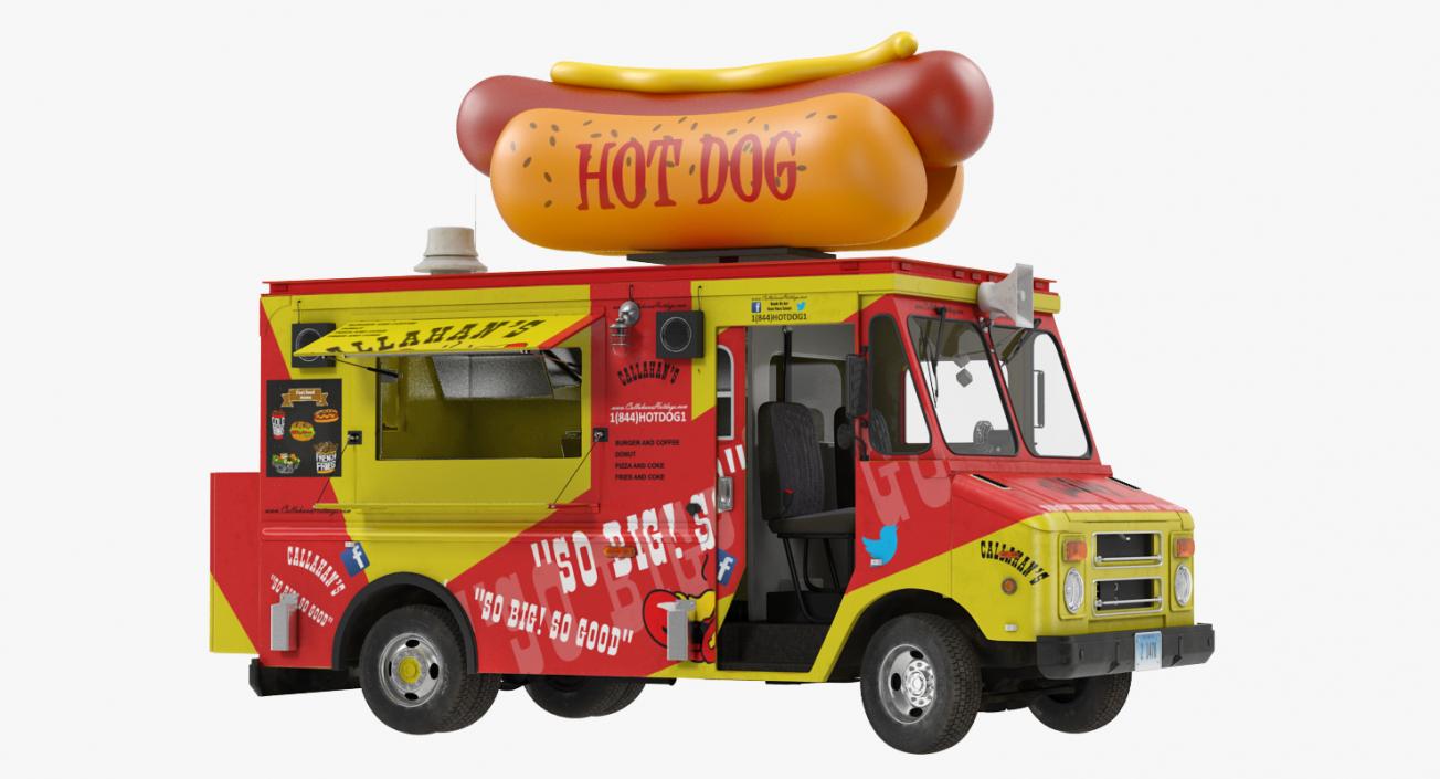 3D model Hot Dog Truck Rigged