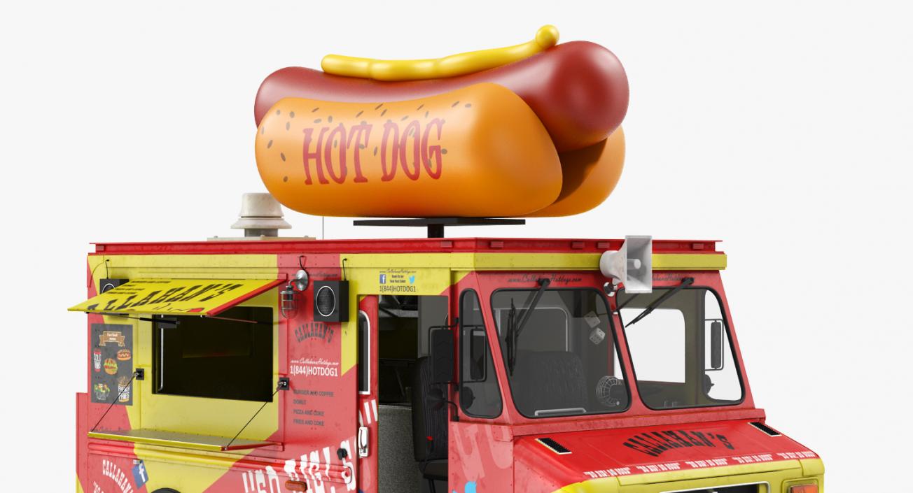 3D model Hot Dog Truck Rigged