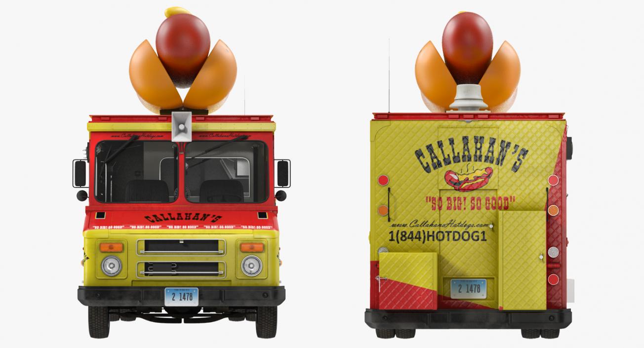 3D model Hot Dog Truck Rigged