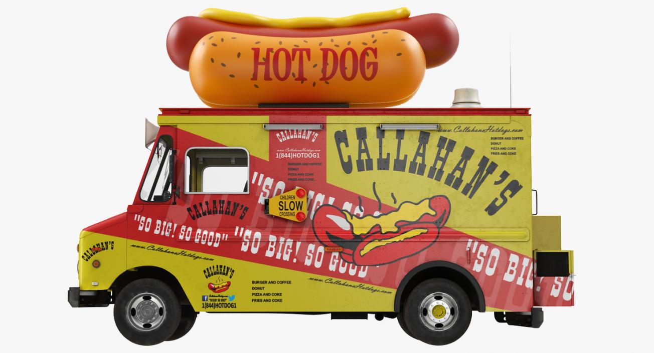 3D model Hot Dog Truck Rigged