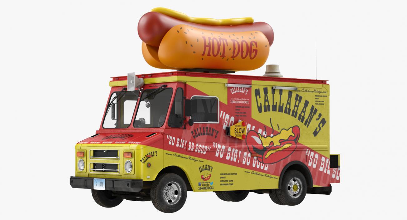 3D model Hot Dog Truck Rigged