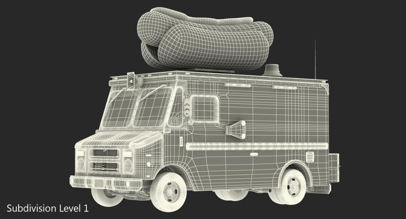 3D model Hot Dog Truck Rigged