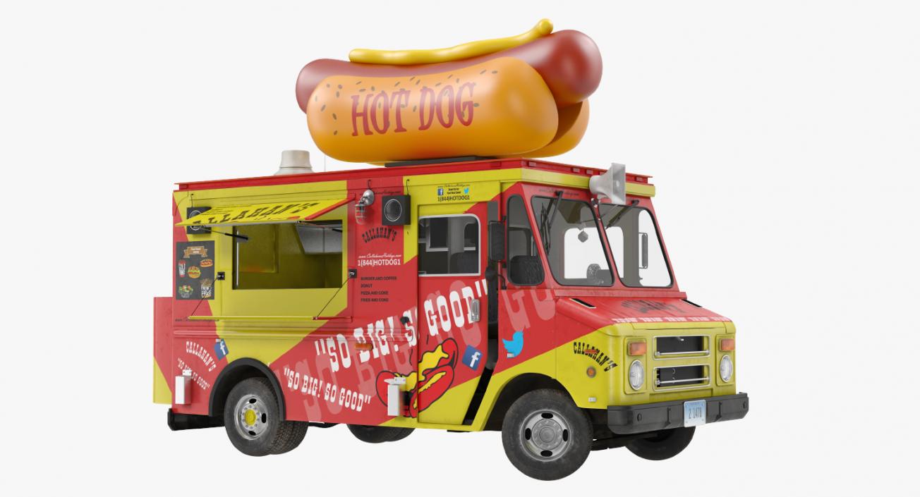 3D model Hot Dog Truck Rigged