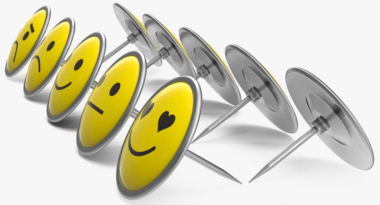 3D model Assorted Smiley Face Pins