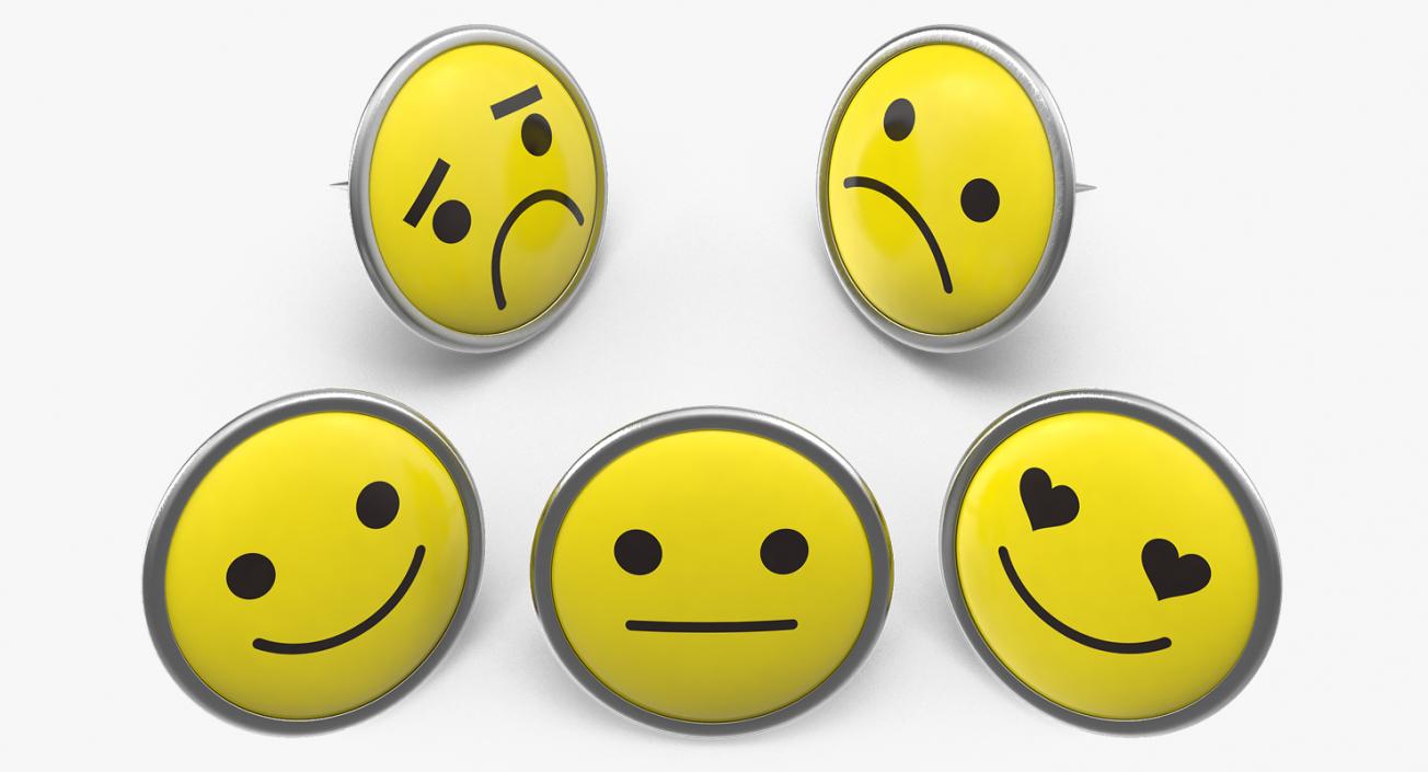 3D model Assorted Smiley Face Pins