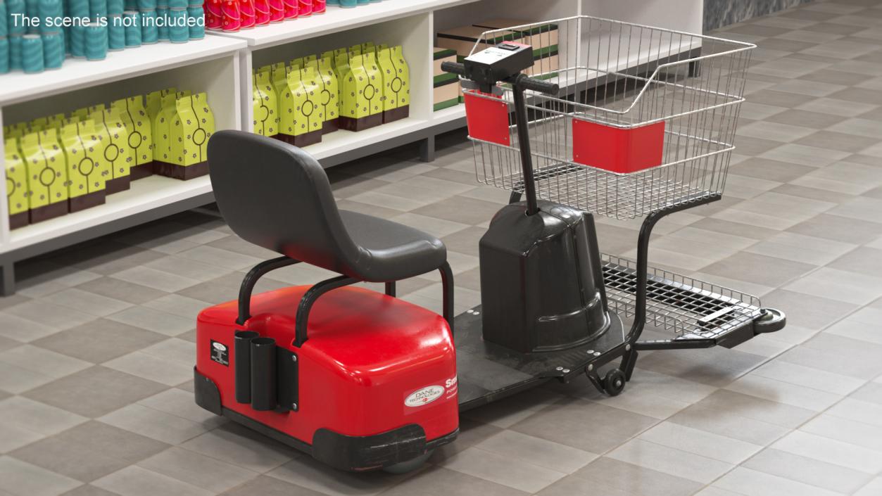 Electric Shopping Cart SmartKART Red Dirty 3D