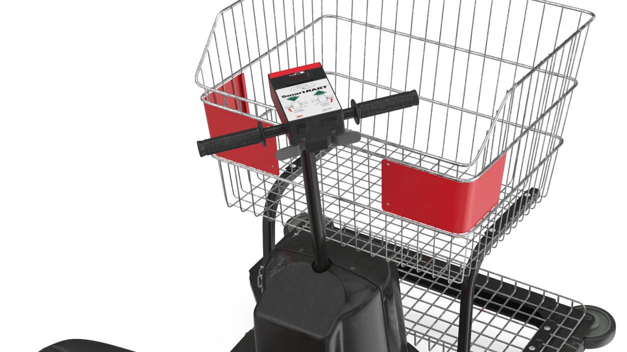 Electric Shopping Cart SmartKART Red Dirty 3D