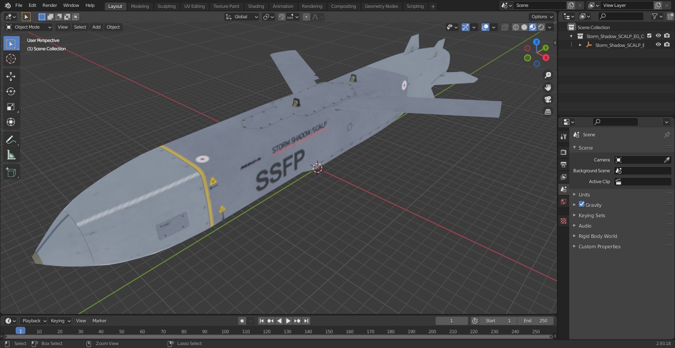 3D Storm Shadow SCALP EG Cruise Missile