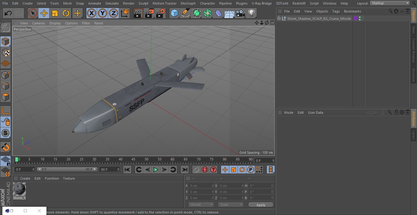 3D Storm Shadow SCALP EG Cruise Missile