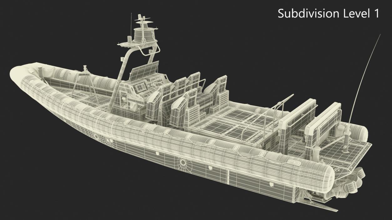 3D Inflatable Military Patrol Boat RHIB