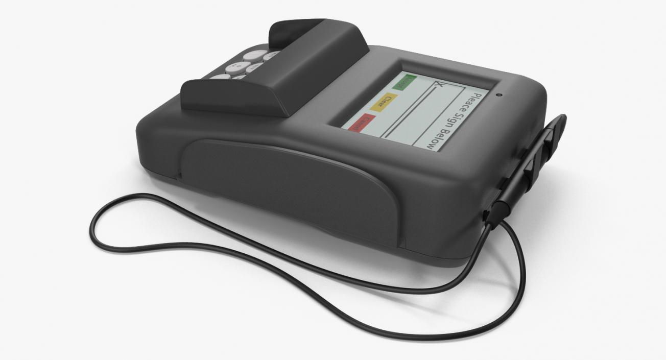 Retail Pos Credit Card Terminal Machine 3D model