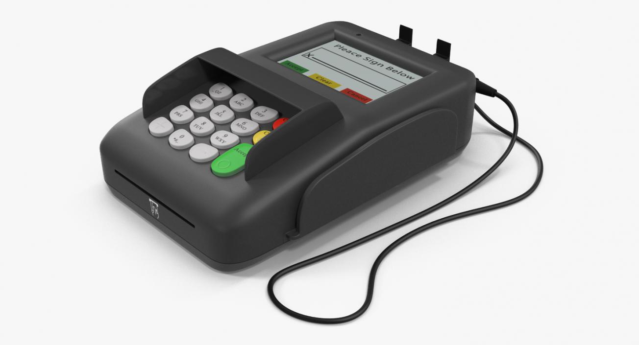 Retail Pos Credit Card Terminal Machine 3D model