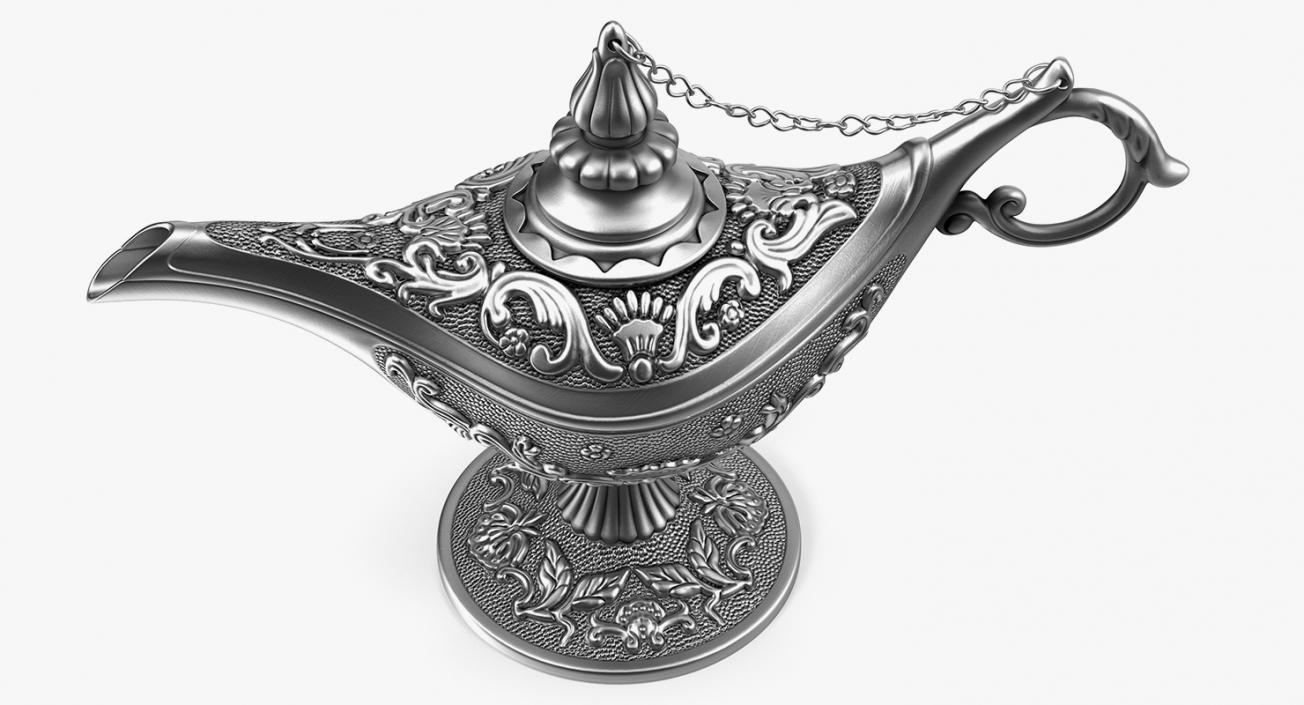 3D model Antique Silver Magic Lamp