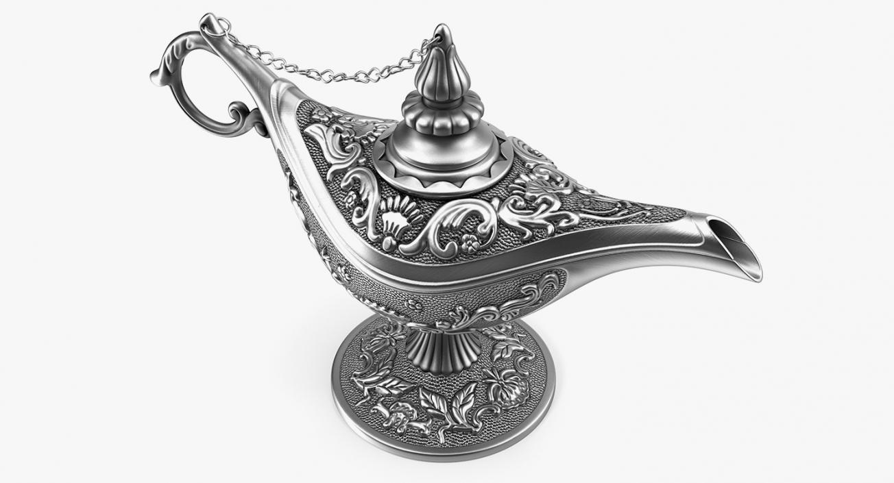 3D model Antique Silver Magic Lamp