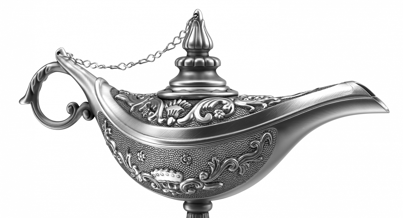 3D model Antique Silver Magic Lamp