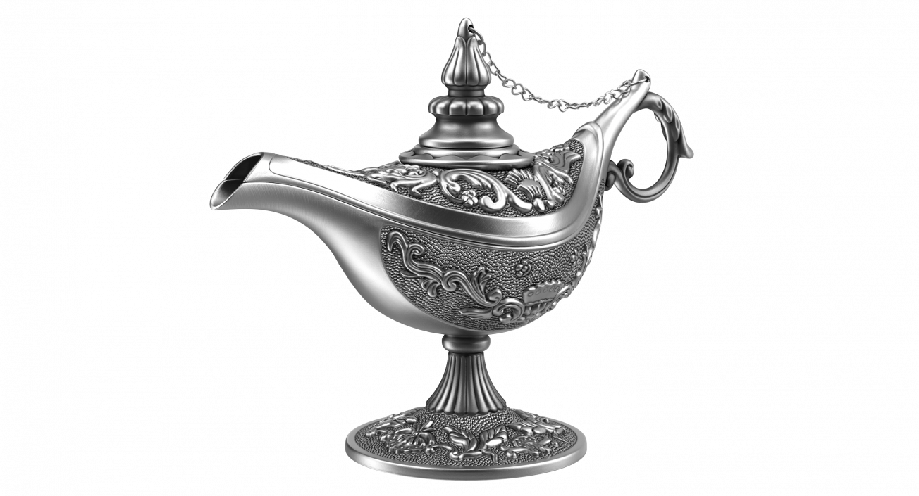 3D model Antique Silver Magic Lamp