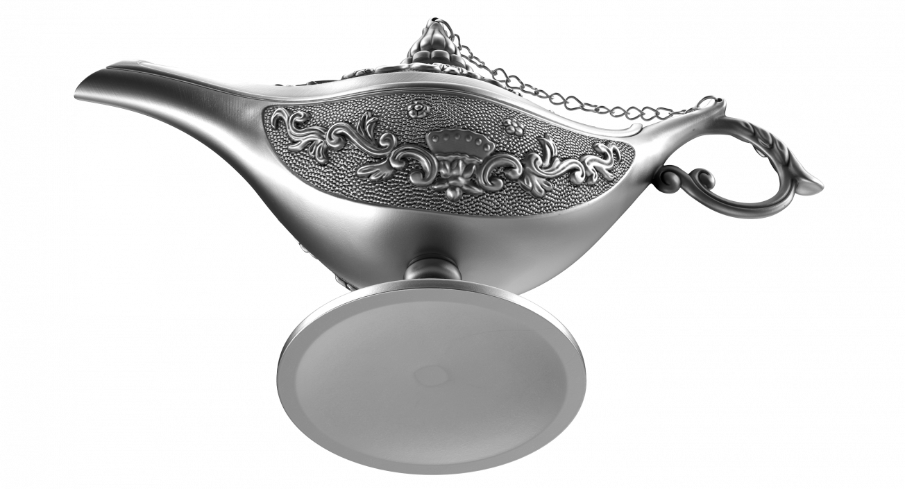 3D model Antique Silver Magic Lamp