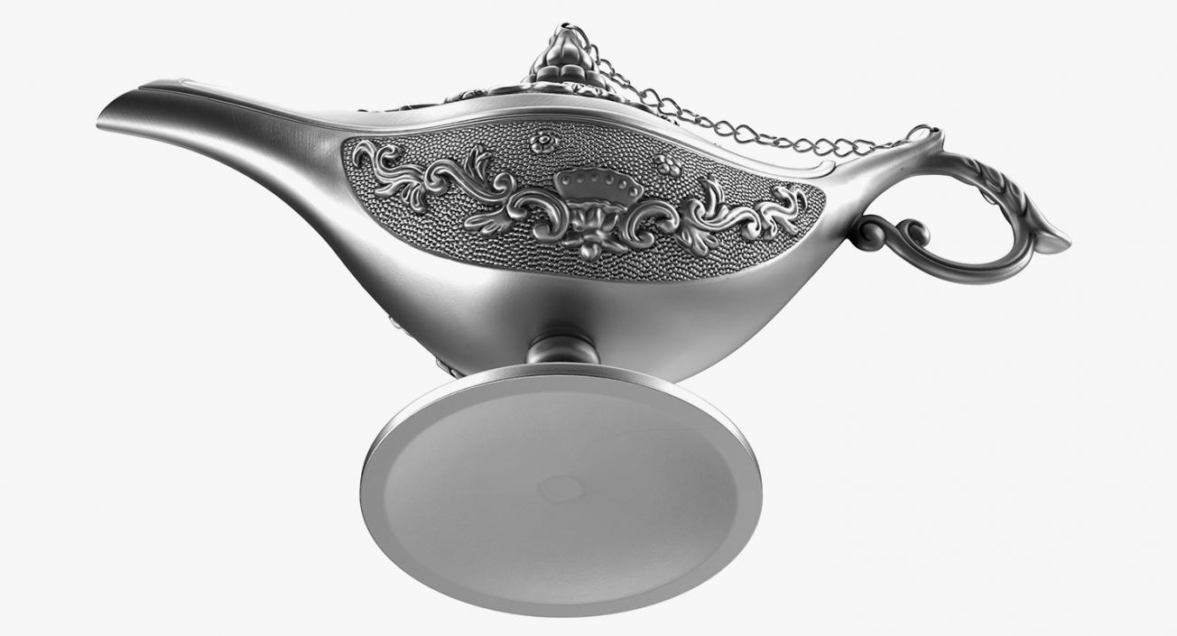 3D model Antique Silver Magic Lamp