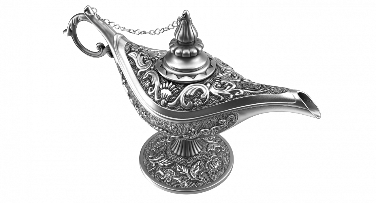 3D model Antique Silver Magic Lamp