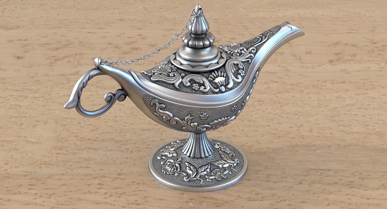 3D model Antique Silver Magic Lamp