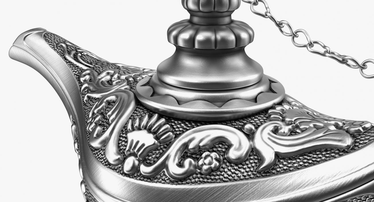 3D model Antique Silver Magic Lamp