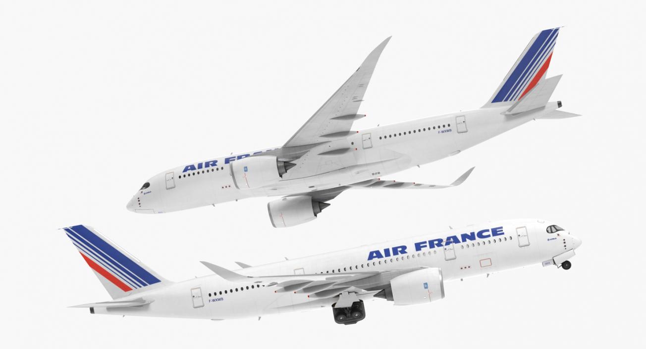 3D Airbus A350-800 Air France