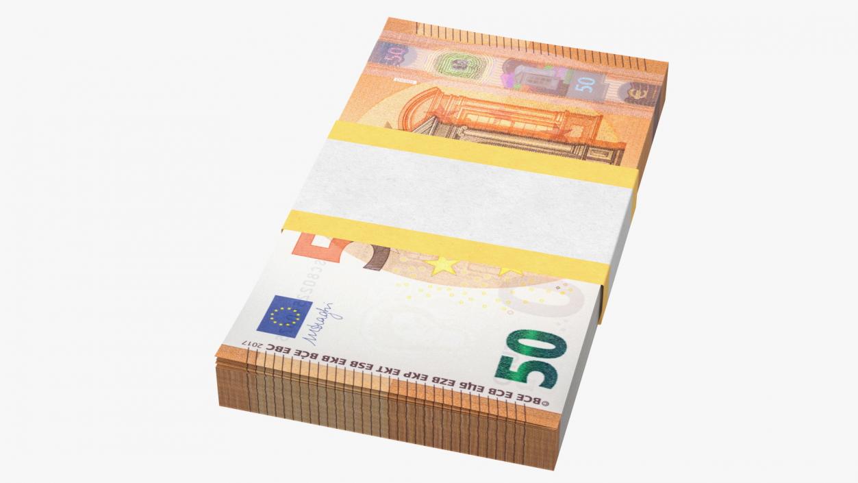 Stack Money 50 Euro 3D model