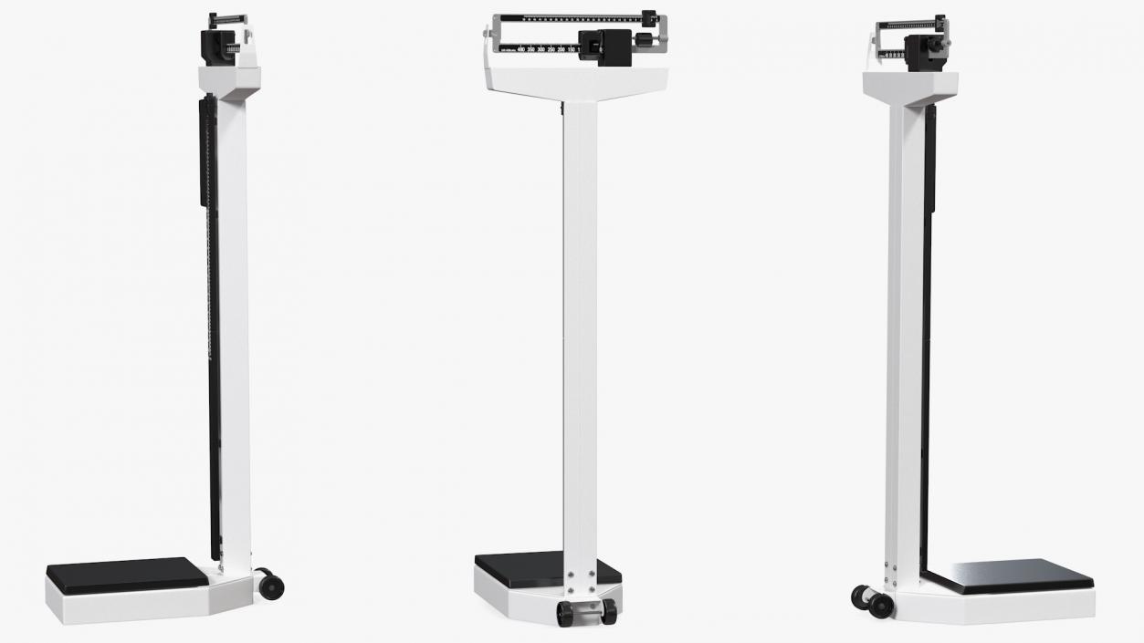 3D model Physician Weighing Scale with Height Rod