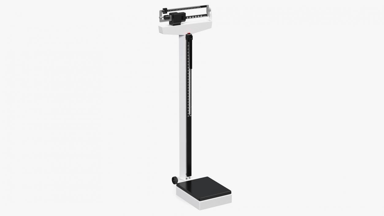 3D model Physician Weighing Scale with Height Rod