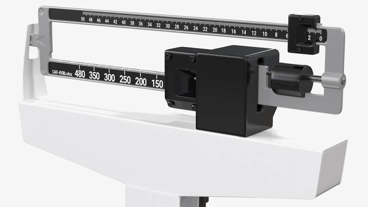 3D model Physician Weighing Scale with Height Rod