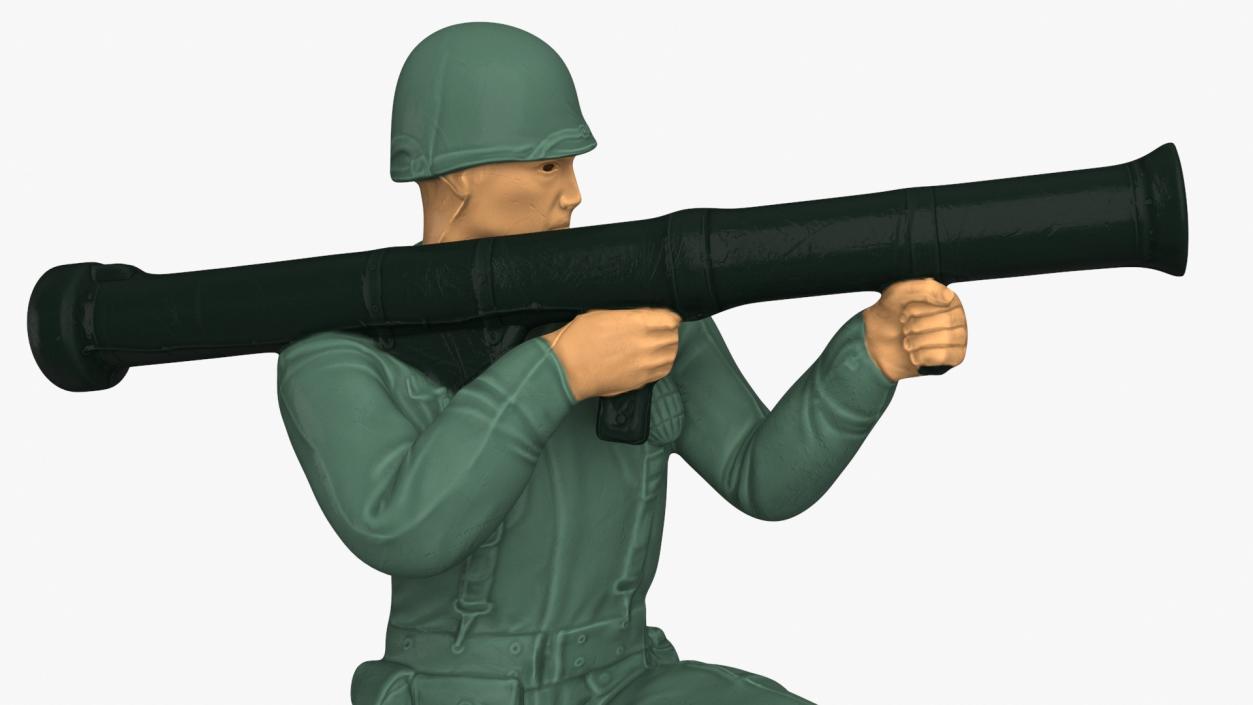 3D model Toy Soldier with Rocket Launcher Bazooka