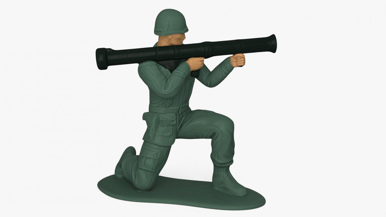 3D model Toy Soldier with Rocket Launcher Bazooka