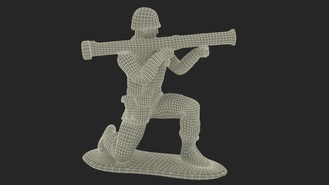 3D model Toy Soldier with Rocket Launcher Bazooka